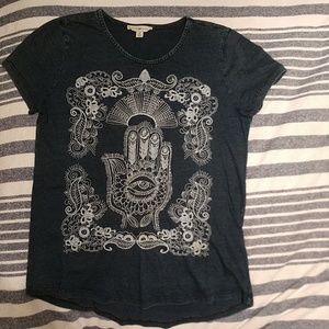 Lucky brand embroidered Hand of Fatima t-shirt
